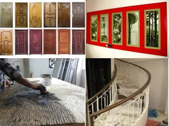 نقاشی درب چوبی